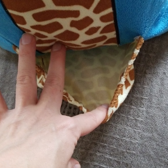 Fiesta Toy Blue Giraffe Pillow w Pocket 16 x 11 - Picture 2 of 6